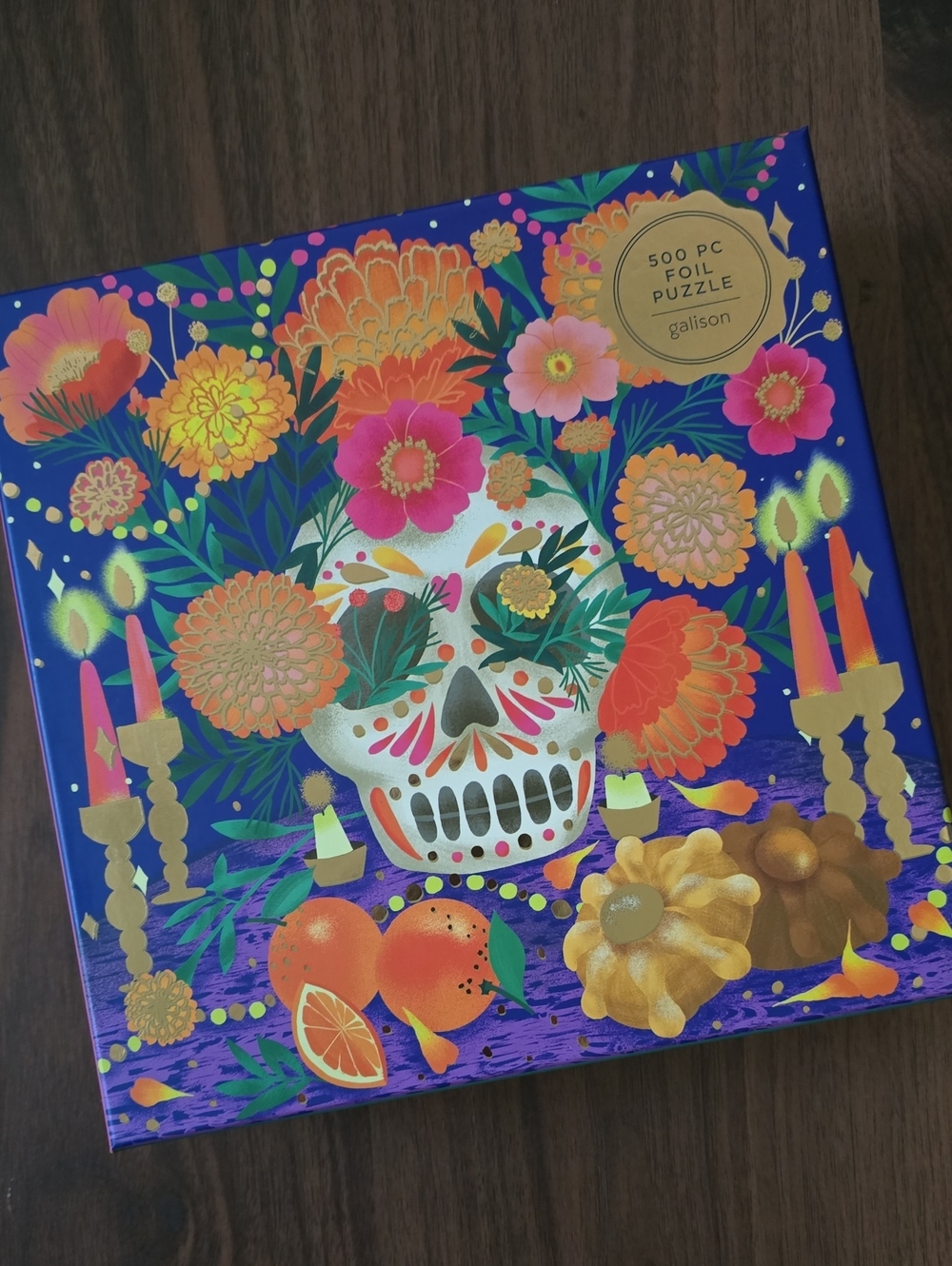 Galison Ofrenda del Dia de Muertos 500-Piece Foil Puzzle